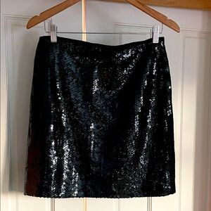 Carole Little NWT Black Sequin Mini Skirt. Size 6